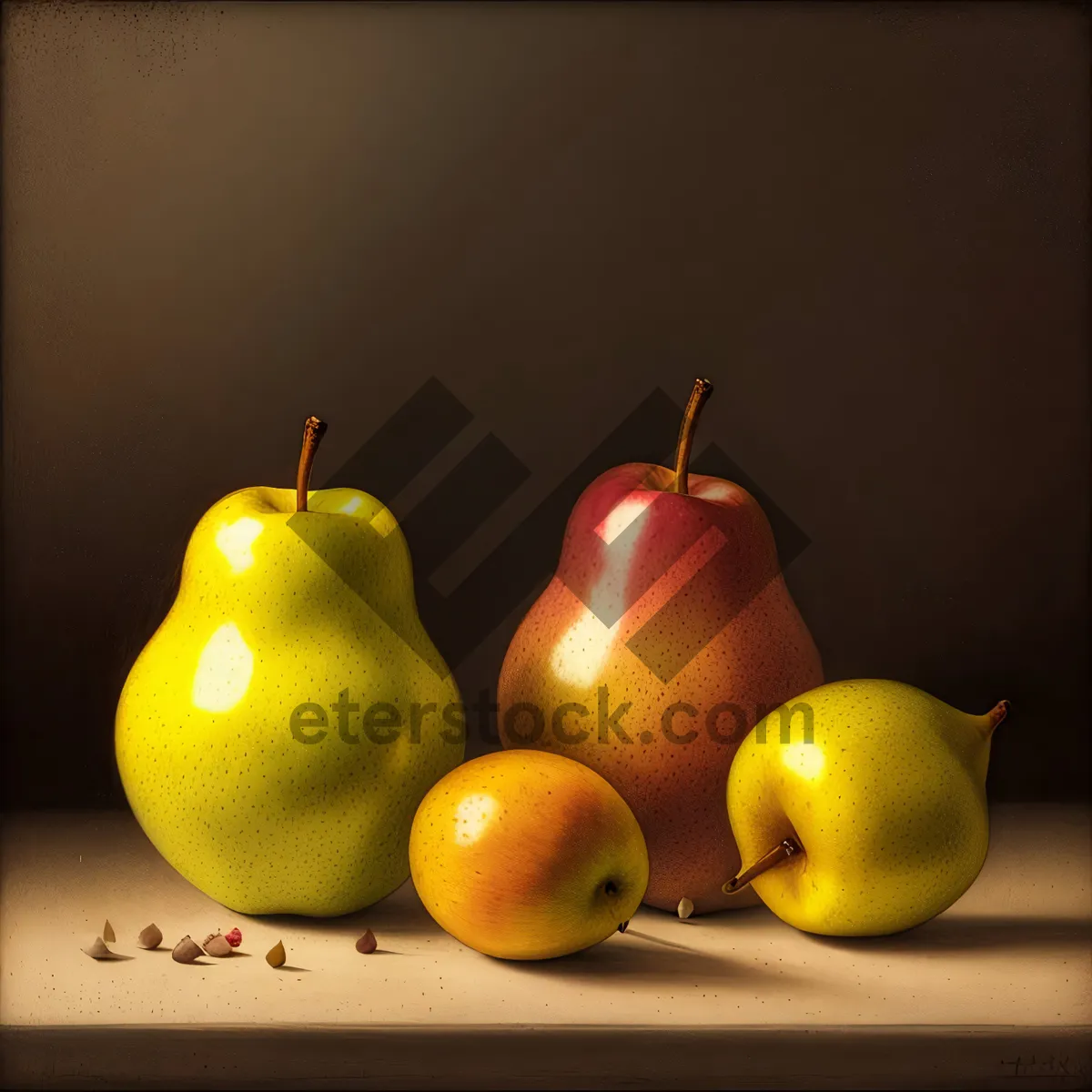 Picture of Zesty Citrus Burst: Juicy, Fresh Fruits - Pear, Apple, Lemon, Orange!