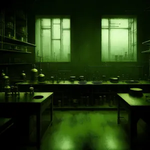 Digital computer room with 3D monitor technology