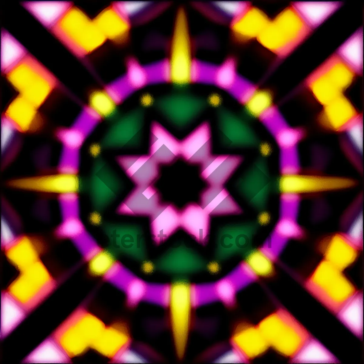 Picture of Groovy Artistic Mosaic: Colorful Fractal 3D Lights