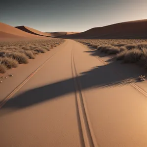 Sun-kissed Dunes: Majestic Desert Landscape Beckons Adventure