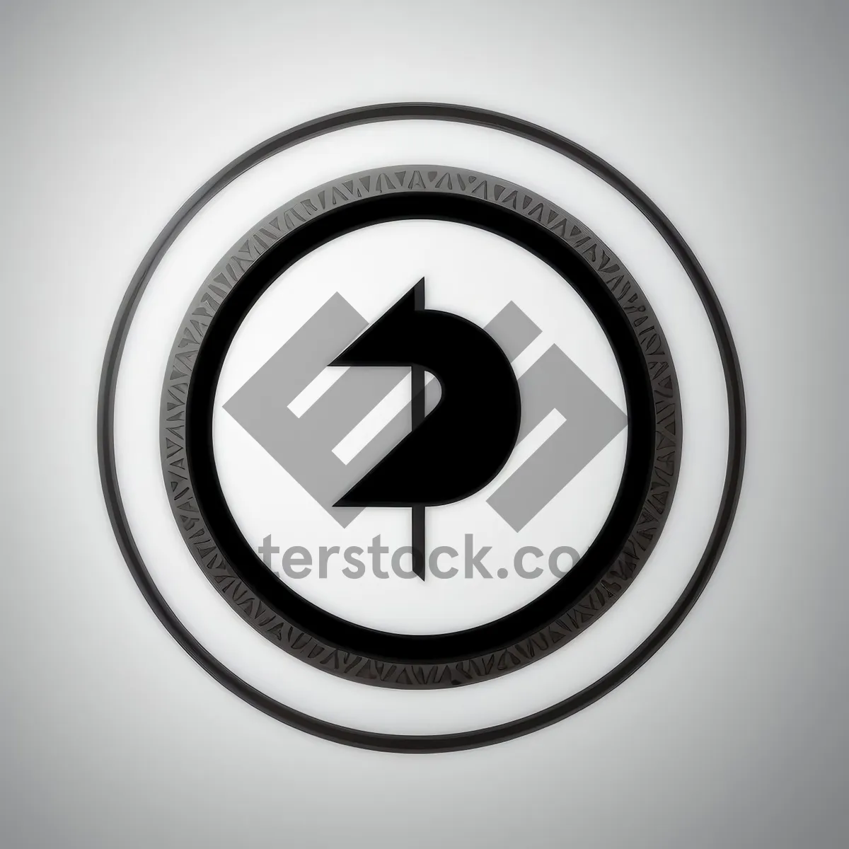 Picture of Modern glossy metallic button with shadow and reflection.