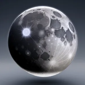 Scientific View of Earth and Moon in Space
