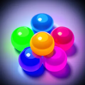Vibrant Round Web Buttons with Glass Reflection