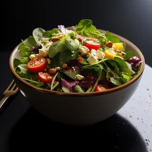 Fresh, Healthy Vegetable Salad Bowl for Gourmet Dining.