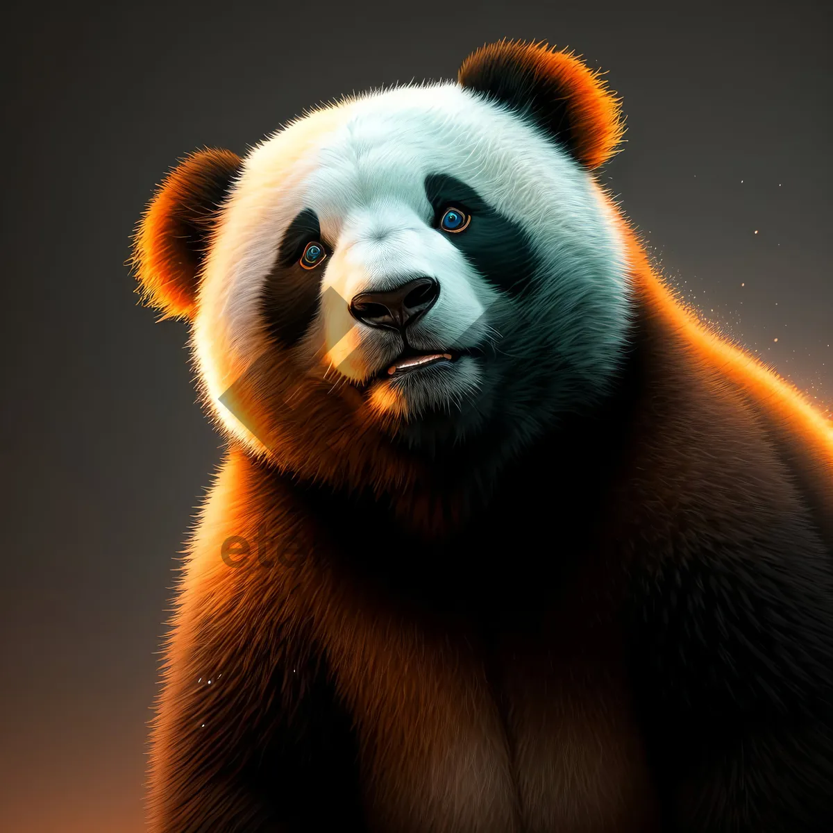 Picture of Cute Giant Panda Bear in the Wildlife