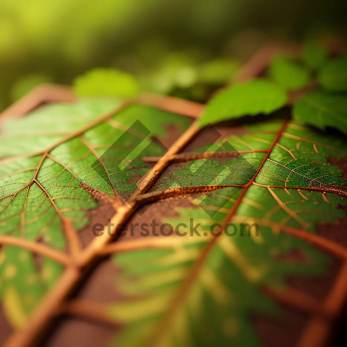 Picture of Autumn Leaf Insect on Forest Walking Stick