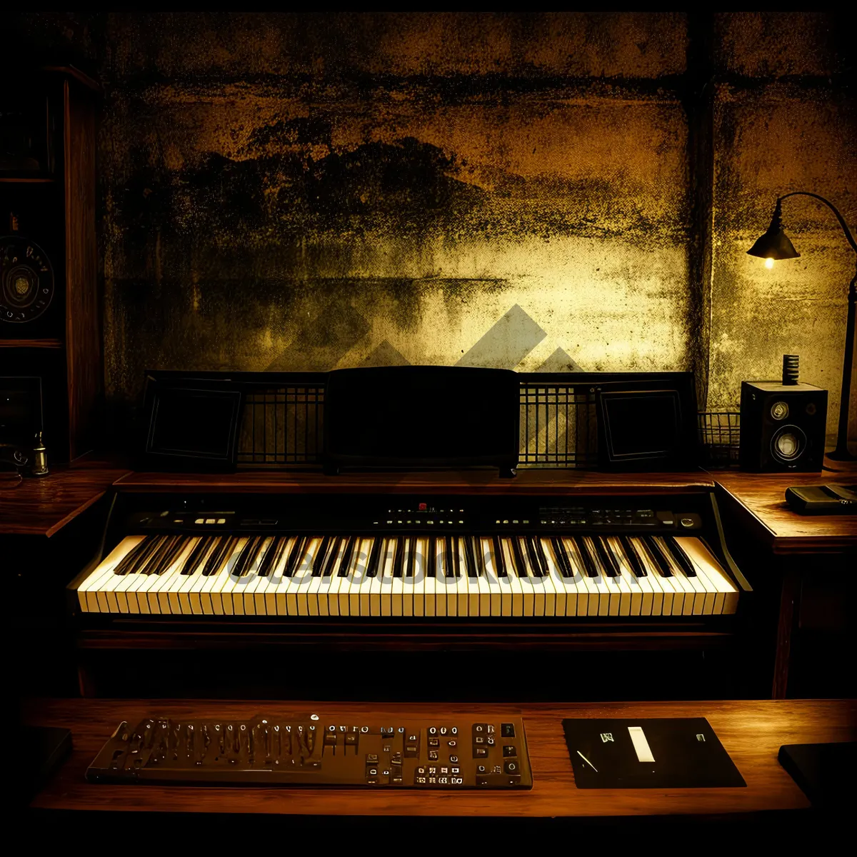 Picture of Electric Organ Keyboard: Musical Device for Playing Keys