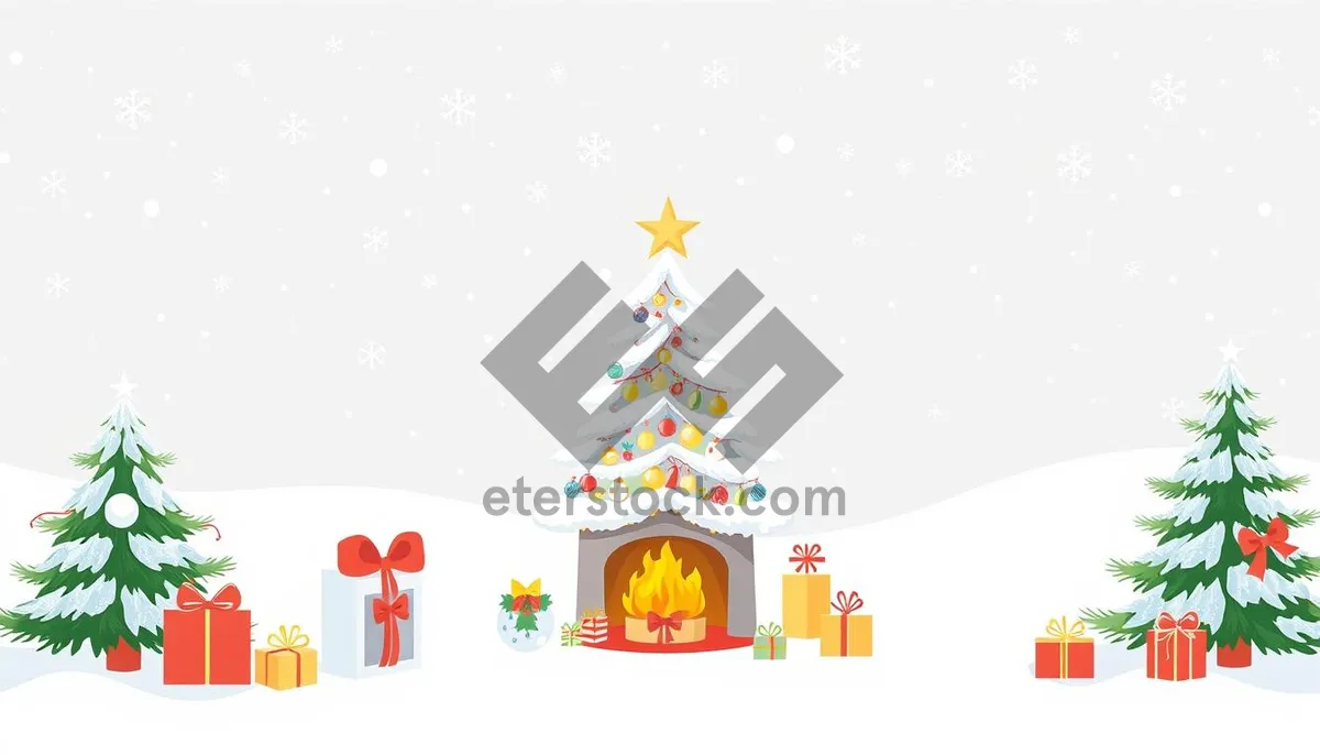 Picture of Snowman and Star Holiday Greeting Card Design