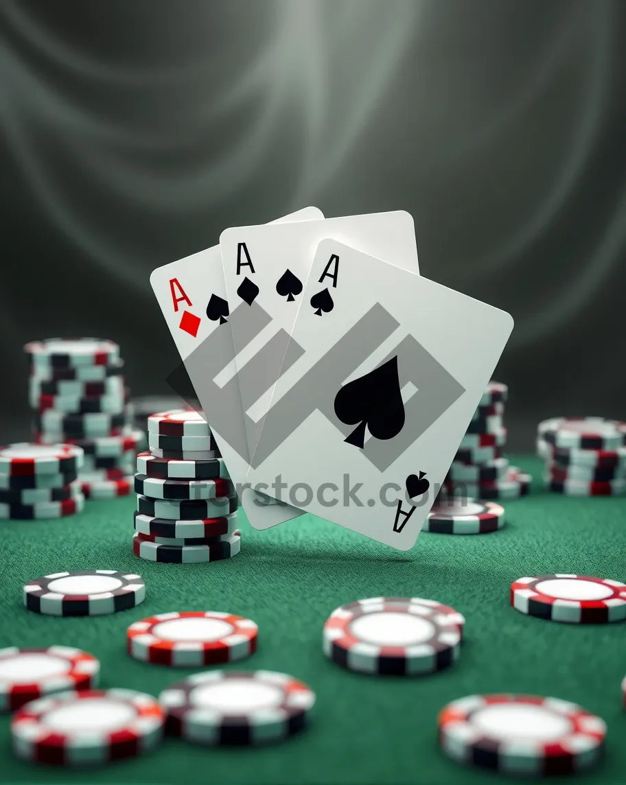 Picture of Black Jack Table at Casino with Chips