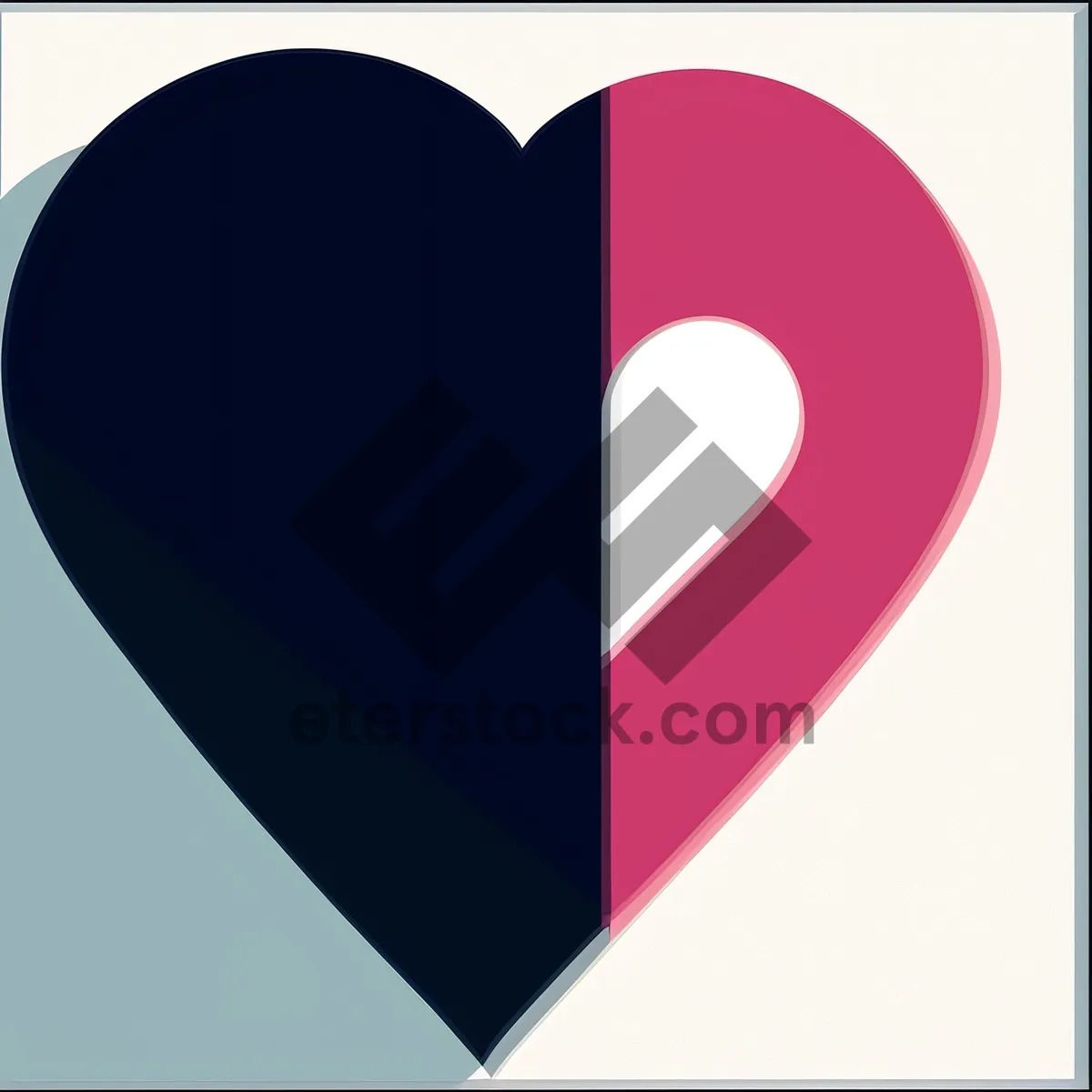 Picture of Valentine's Love Icon: 3D Heart-shaped Symbol