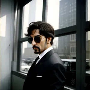 Successful Businessman in Office Meeting Smiling confidently