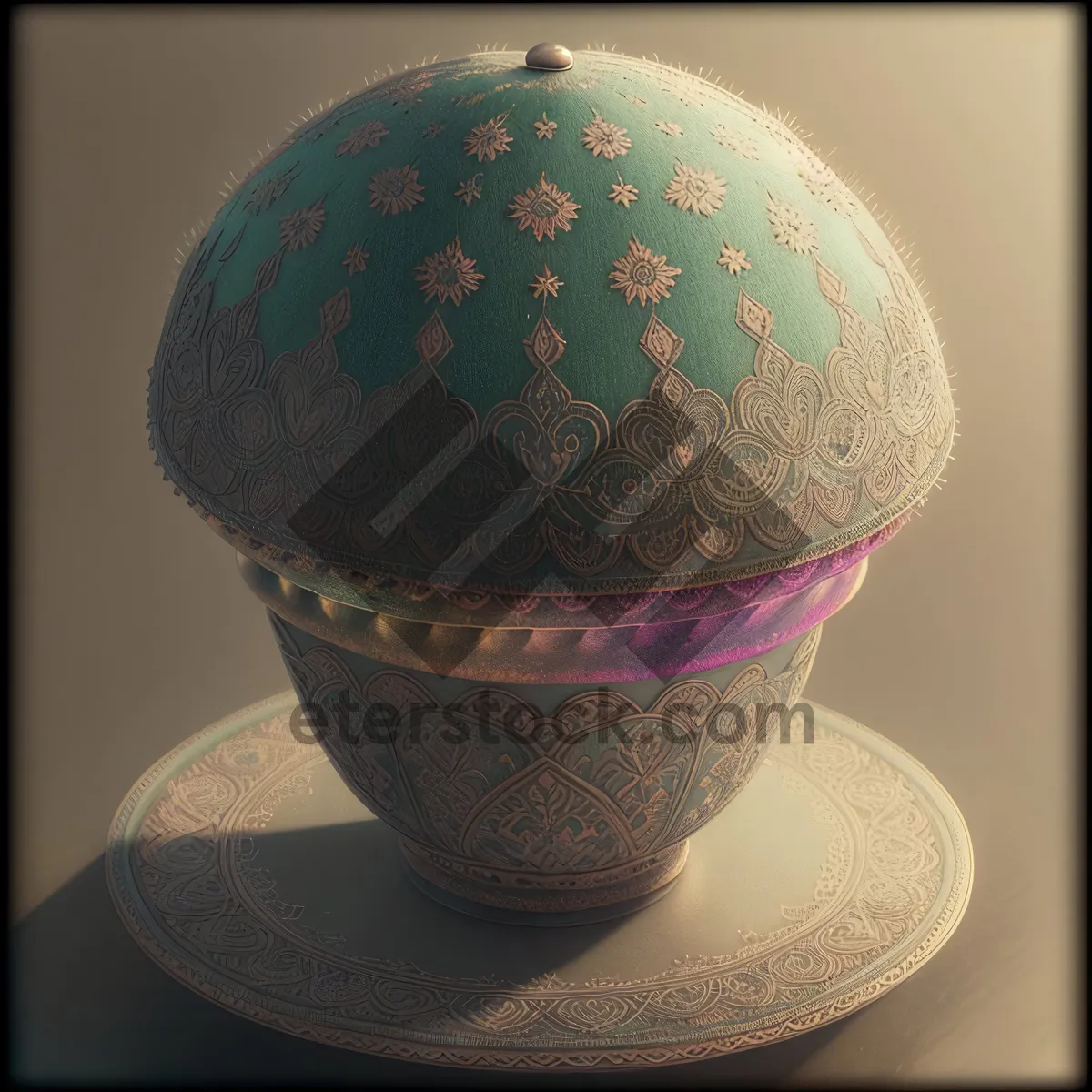 Picture of 3D World Globe Ceramic Vase with China Map