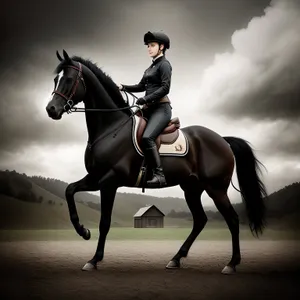 Majestic Stallion Mastering Polo on Horseback