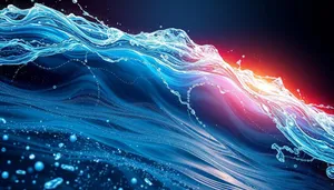 Blue Water Ripple Graphic Design Wallpaper