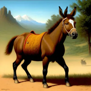 Brown Thoroughbred Horse Running in Meadow