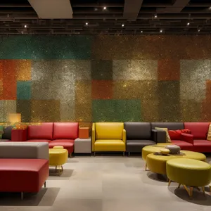 Modern Living Room Interior with Comfortable Sofa and Table