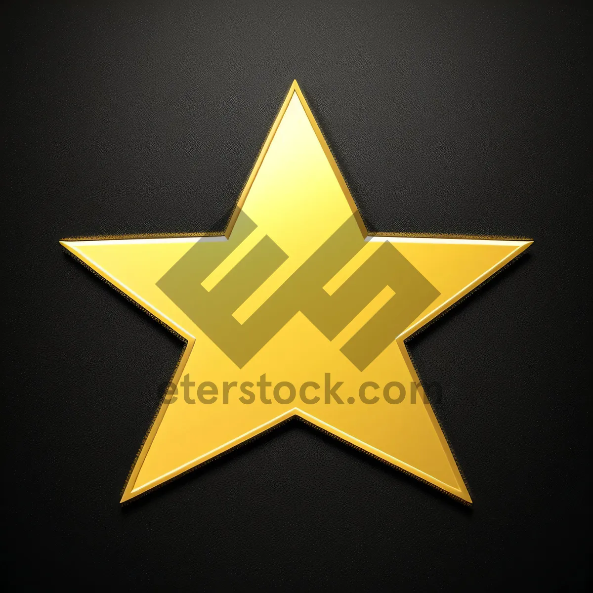 Picture of Golden Star Symbol Graphic Design