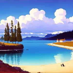 Serene Sunset Over Tropical Beach