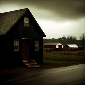 Rustic Country Home with Barn and Mailbox