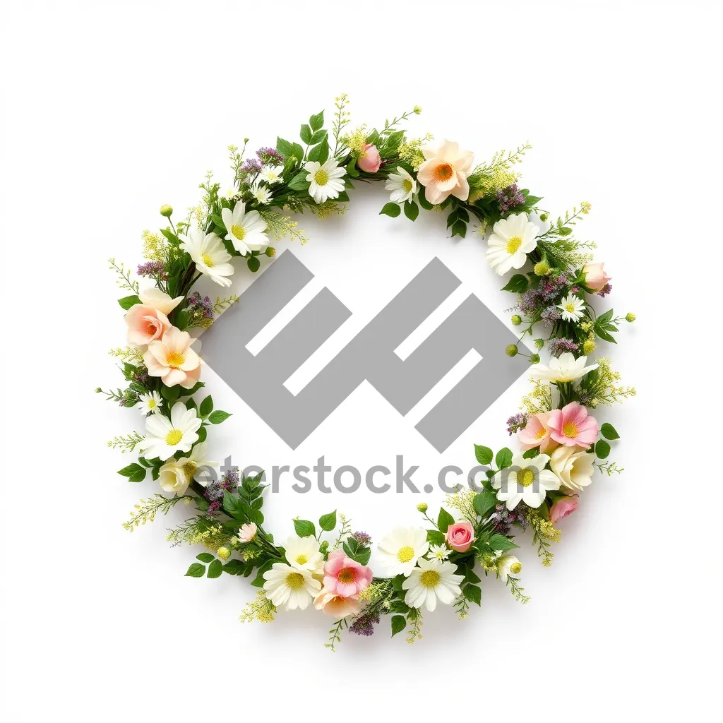 Picture of Seasonal Floral Holly Frame Decoration