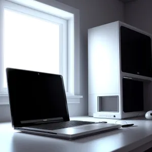 Modern Office Laptop on Desk