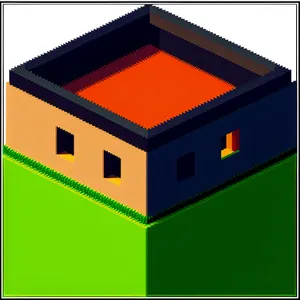 Fire Station Facility Box 3D Symbol