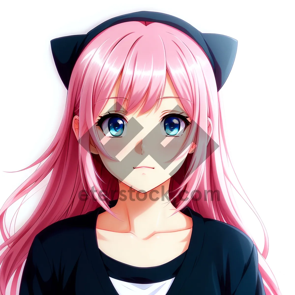 Picture of Fashionable Cartoon Model Cutout Clip Art