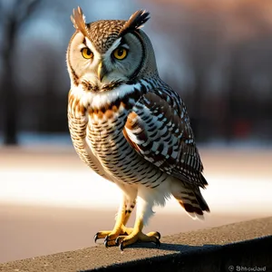 Golden-eyed Winged Hunter in the Wild