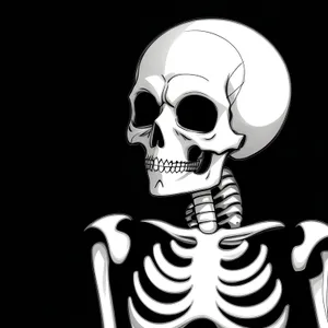 Spooky Pirate Skull - Cartoon Horror Anatomy