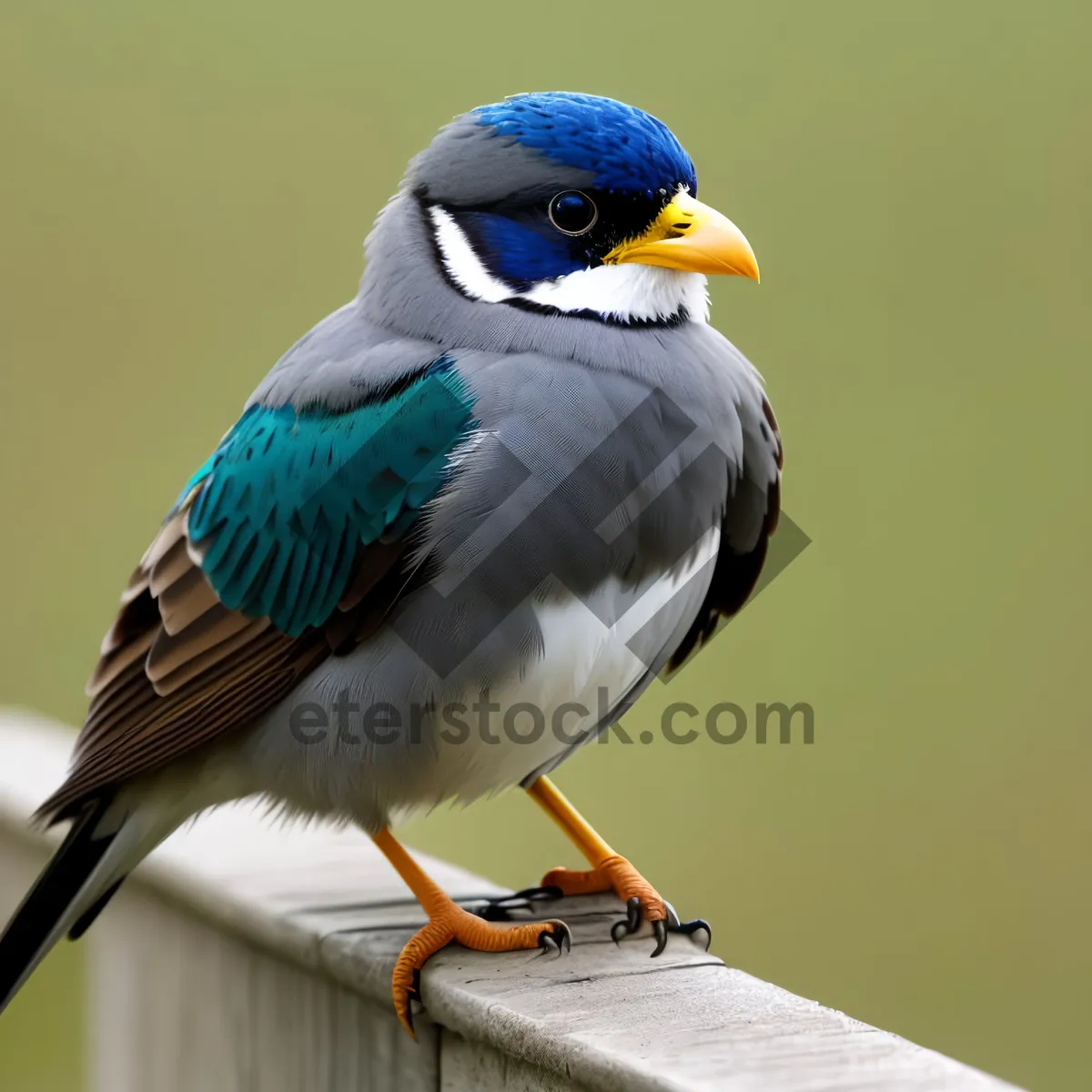 Picture of Vibrant Yellow Winged Bird in Wild Nature