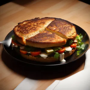 Gourmet Cheeseburger with Grilled Beef and Fresh Veggies