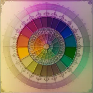 Mosaic Design: Vibrant Circle Parasol Art