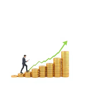 Financial Market Graph in Business Resort Area