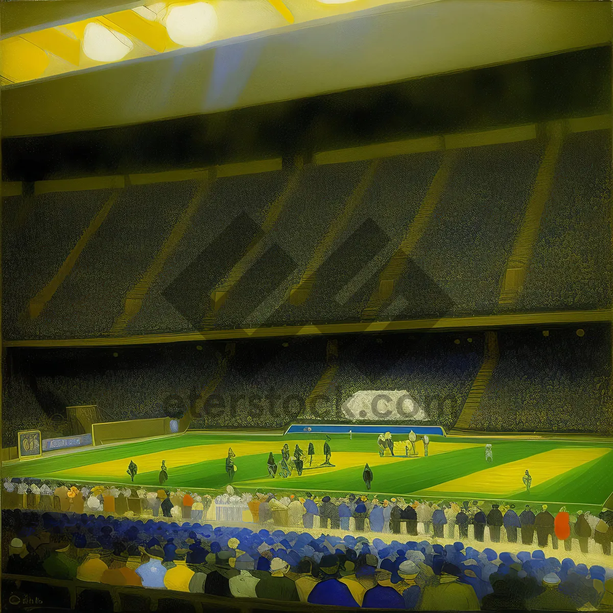 Picture of Immersive 3D rendering of futuristic football stadium