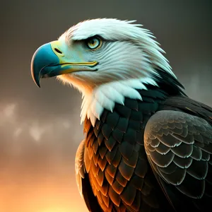 Majestic Hunter's Piercing Gaze: The Wild Eagle's Intensity.