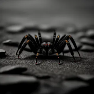 Mysterious Black Widow Spider: A Close-Up of Nature's Enigmatic Arachnid