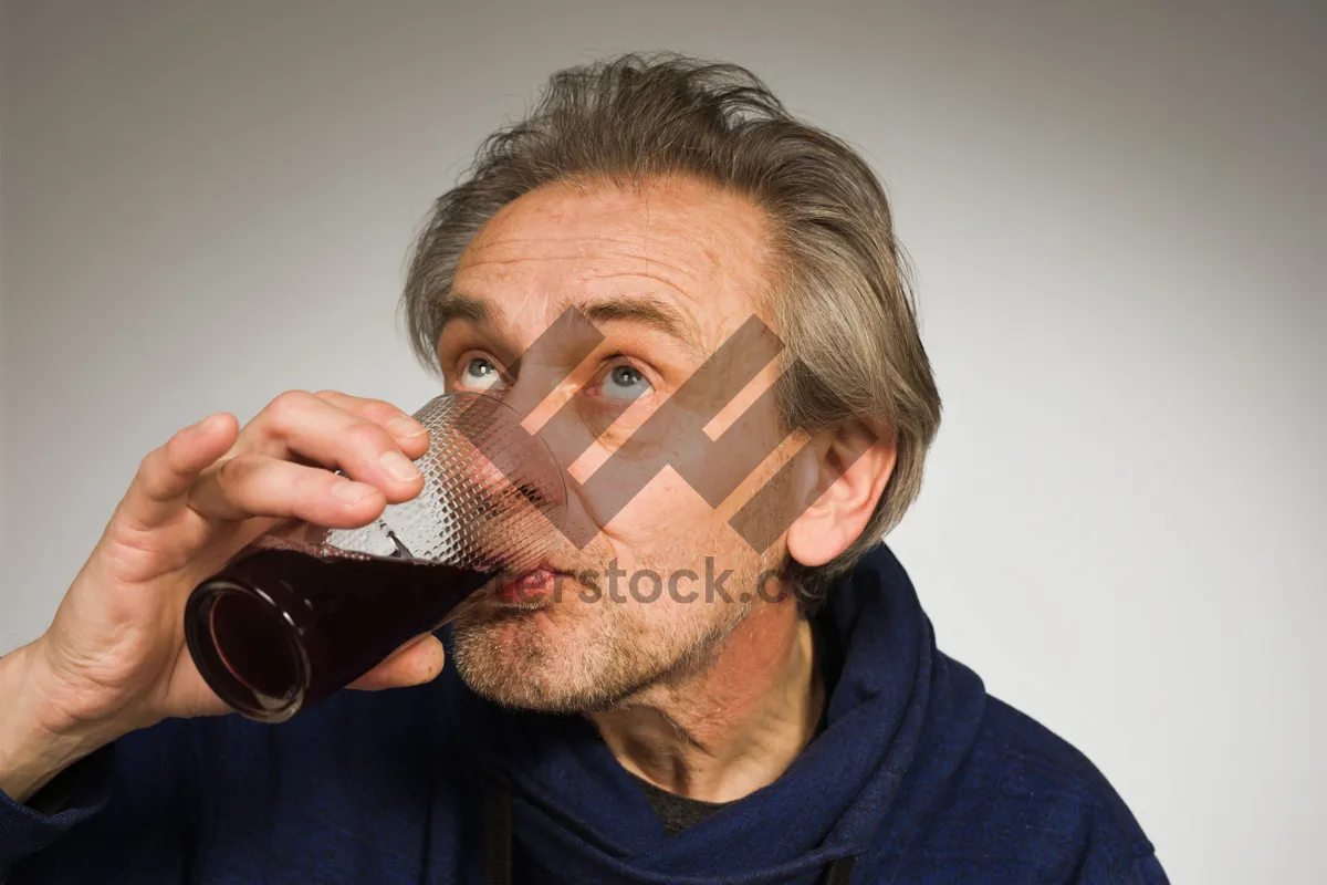 Picture of Smiling man with beard on phone call