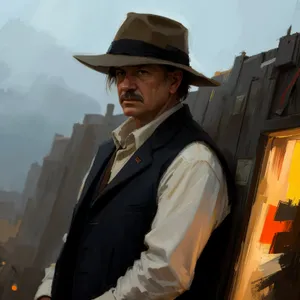 Successful businessman in corporate office