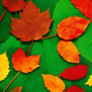 Vibrant Fall Foliage in Autumn Forest