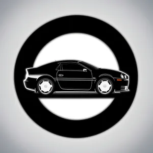Modern Black Steering Wheel Icon Set