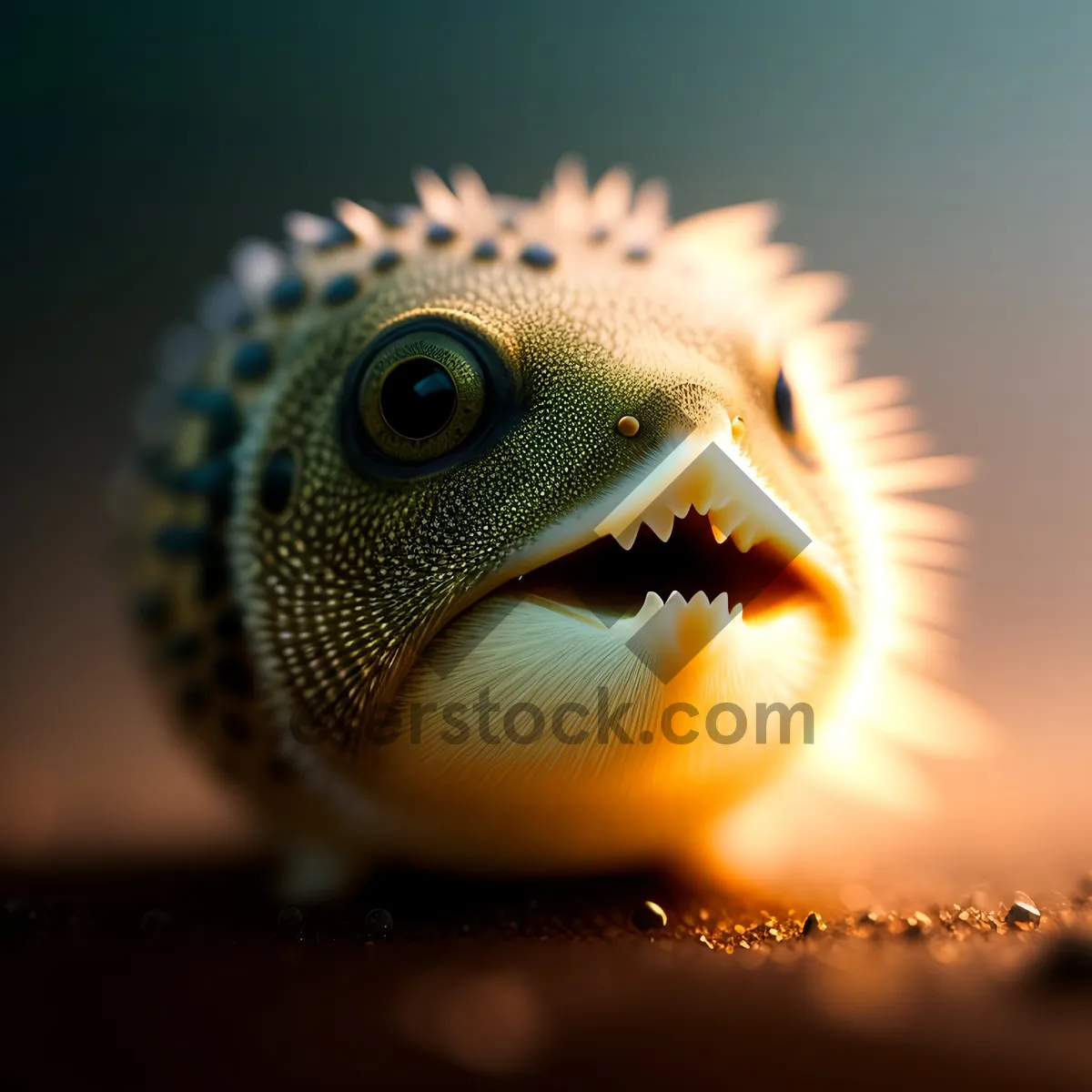 Picture of Tropical Eye-catching Chameleon Puffer Lizard