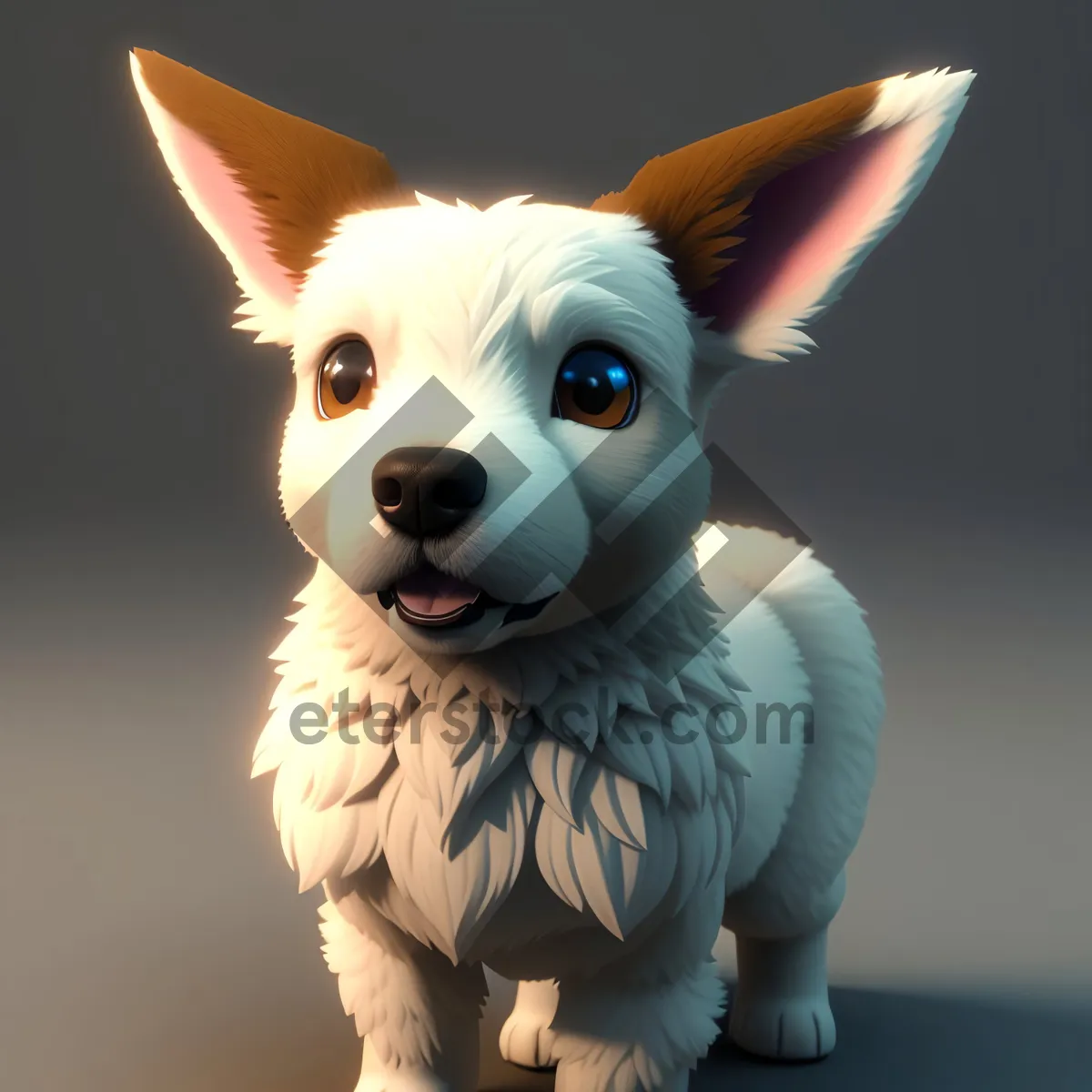 Picture of Adorable Purebred Canine Puppy with Floppy Ears