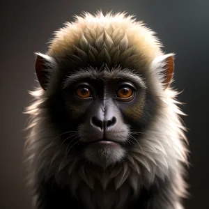 Wild Macaque Monkey with Piercing Eyes