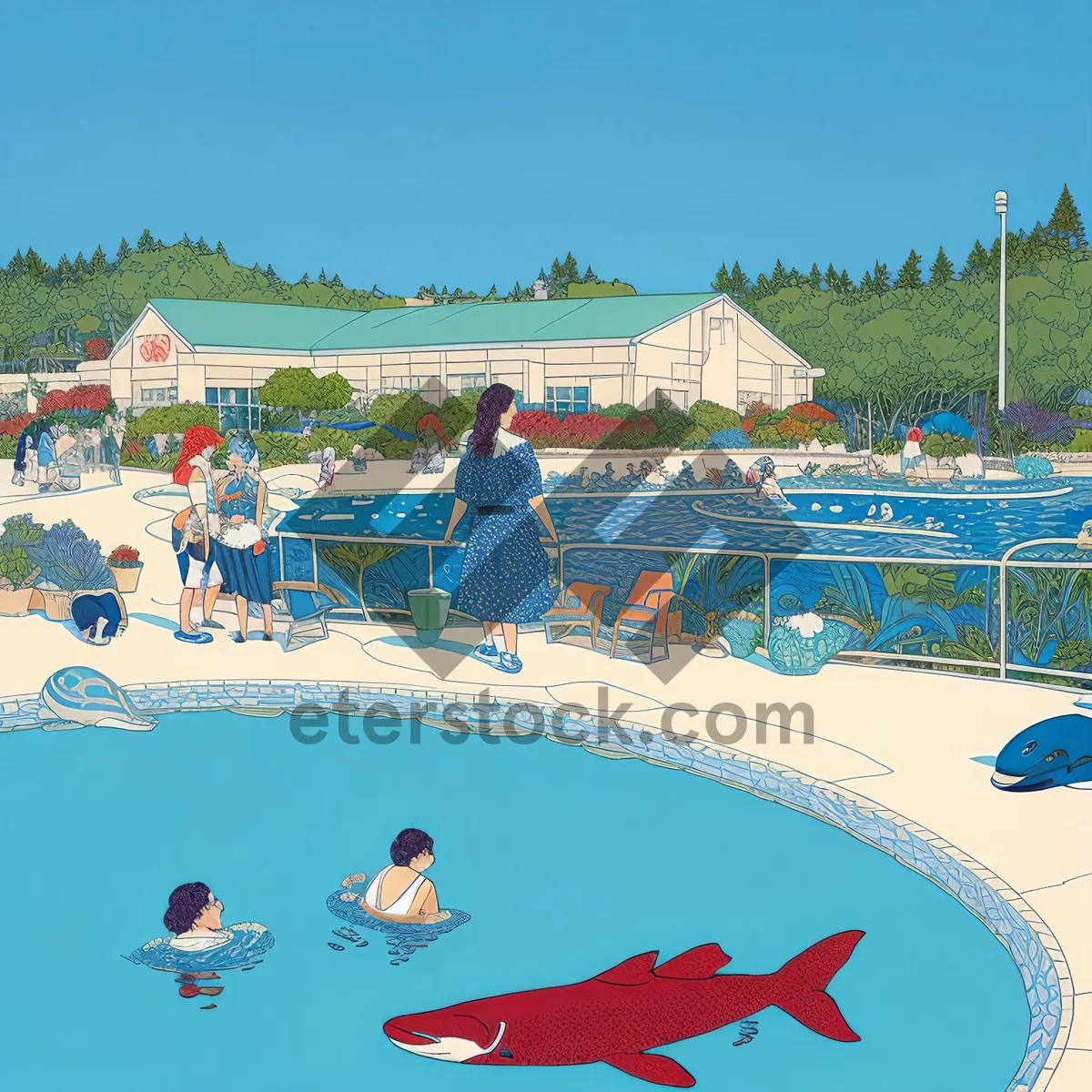 Picture of Serene Waterfront Retreat: Sky, Landscape, Travel, Summer, Vacation