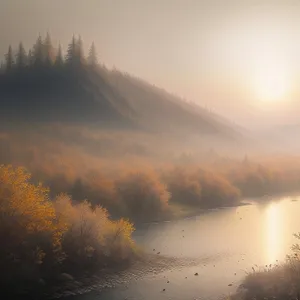 Majestic Evening Sky over Serene Forest