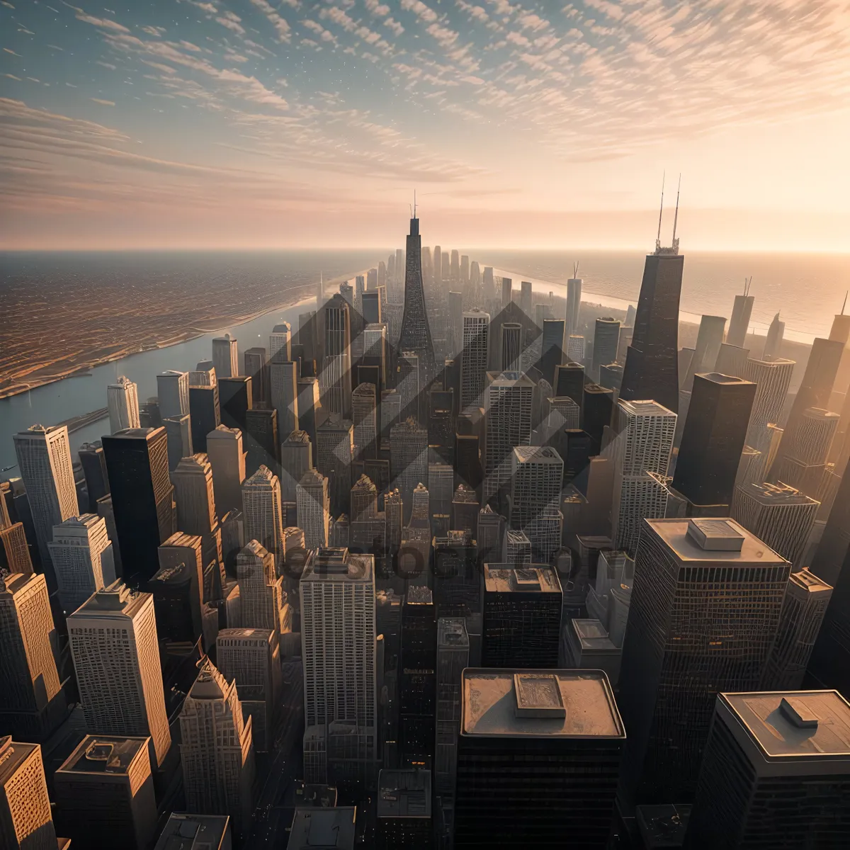 Picture of Urban Skyline at Sunset: Embracing Modern Architecture