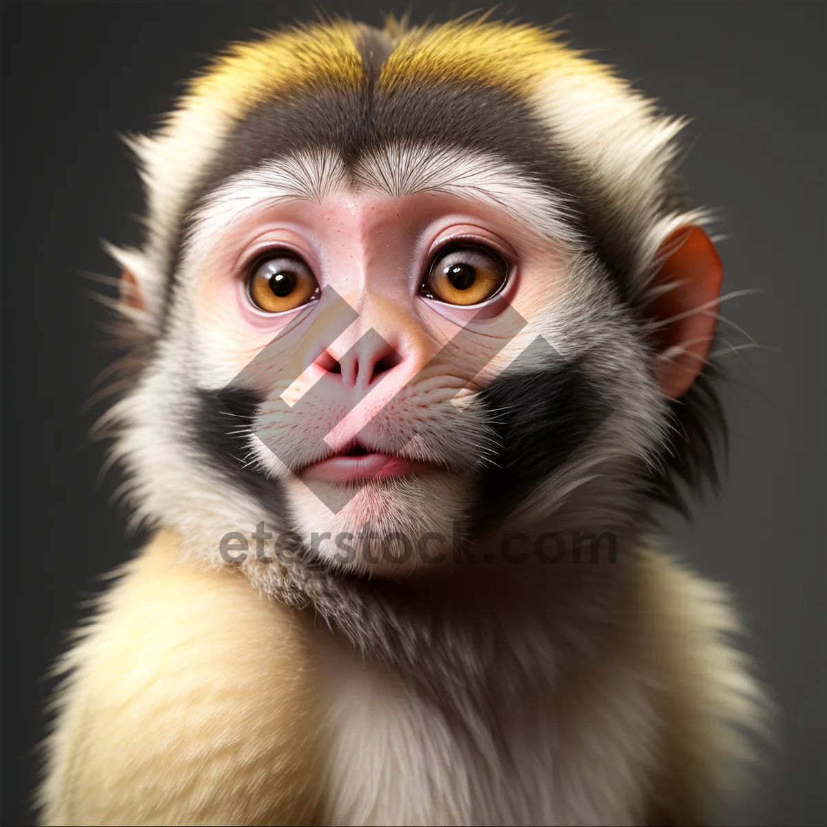 Picture of Adorable Primate Kitty with Furry Face and Cute Whiskers