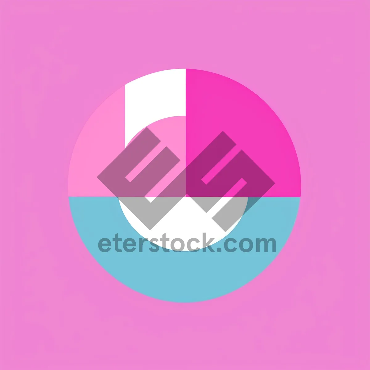 Picture of Pink Graphic Design Element: Decorative Circle Icon Shape Card