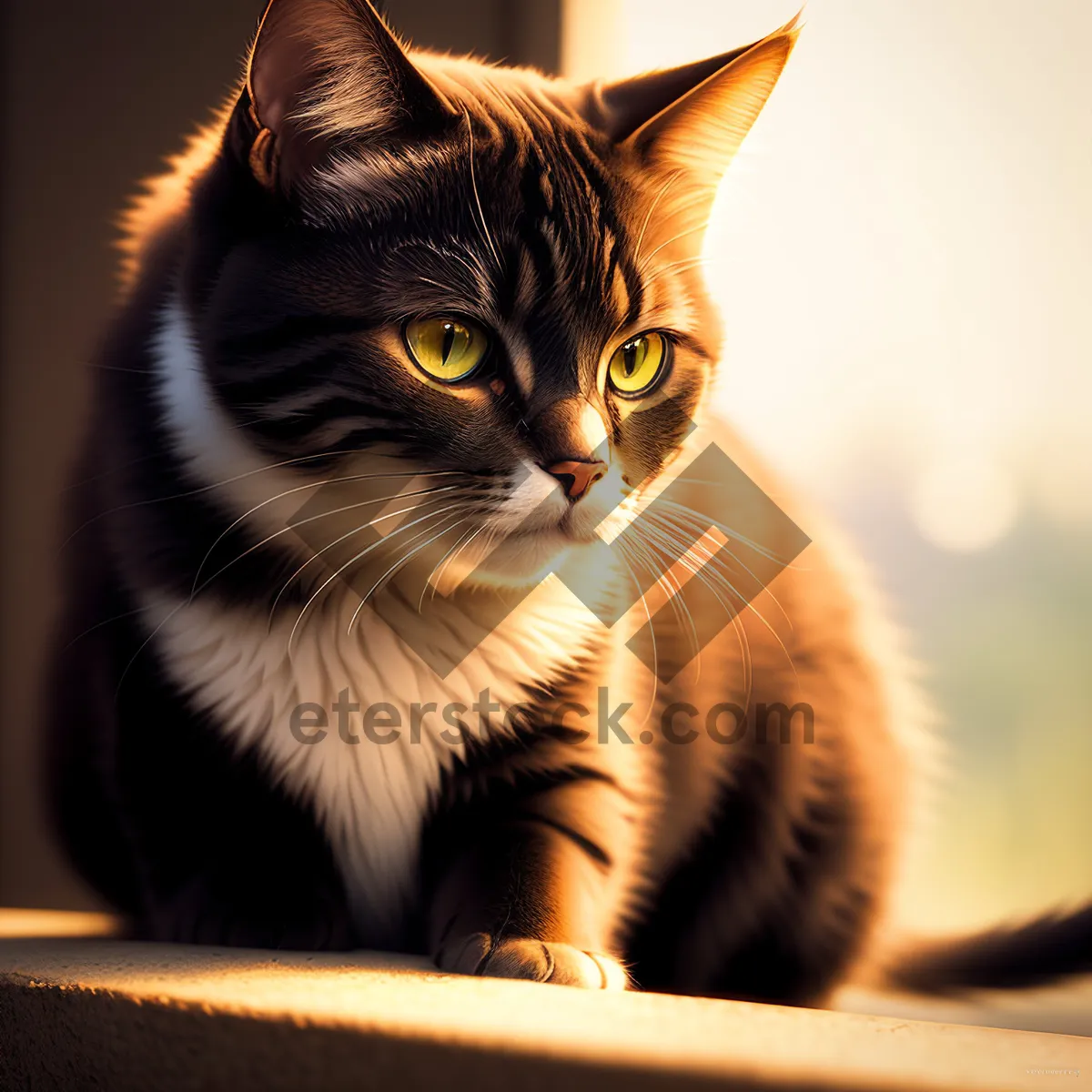 Picture of Adorable gray tabby kitten with curious eyes