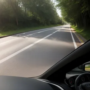 Speeding Car on Open Highway